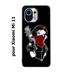 Coque noire pour Xiaomi Mi 11 Blanche foulard Rouge Gourdin Dessin animé