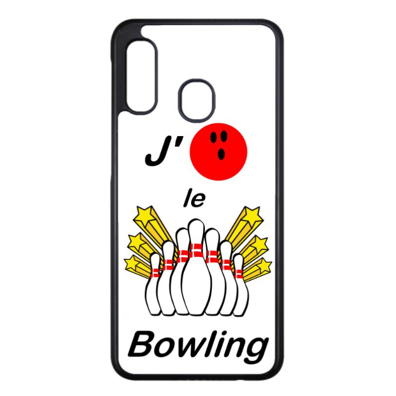 Coque noire pour Samsung Galaxy A10 J'aime le Bowling