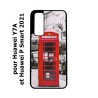 Coque noire pour Huawei Y7a Cabine téléphone Londres - Cabine rouge London