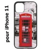 Coque noire pour Iphone 11 Cabine téléphone Londres - Cabine rouge London
