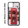 Coque noire pour Iphone 11 PRO MAX Cabine téléphone Londres - Cabine rouge London