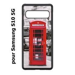 Coque noire pour Samsung Galaxy S10 5G Cabine téléphone Londres - Cabine rouge London