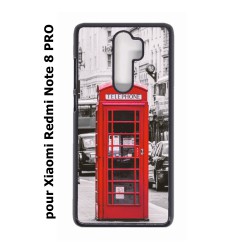 Coque noire pour Xiaomi Redmi Note 8 PRO Cabine téléphone Londres - Cabine rouge London
