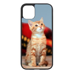 Coque noire pour Iphone 11 Adorable chat - chat robe cannelle