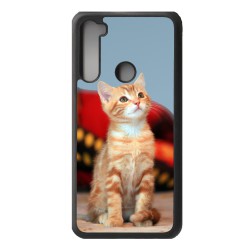 Coque noire pour Xiaomi Mi Note 10 Adorable chat - chat robe cannelle