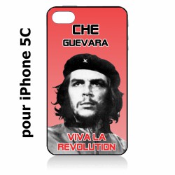 Coque noire pour IPHONE 5C Che Guevara - Viva la revolution