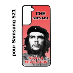 Coque noire pour Samsung Galaxy S21 Che Guevara - Viva la revolution