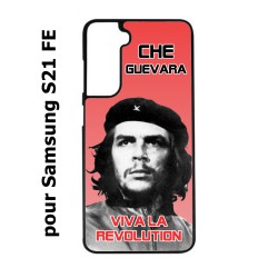 Coque noire pour Samsung S21 FE Che Guevara - Viva la revolution