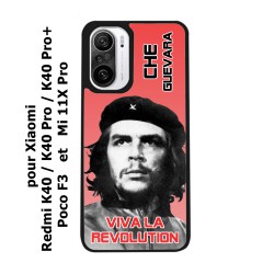 Coque noire pour Xiaomi Redmi K40 Pro et Pro+ Che Guevara - Viva la revolution