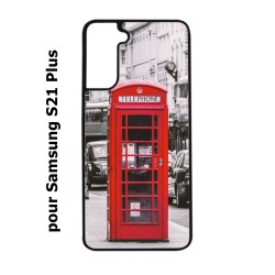 Coque noire pour Samsung Galaxy S21Plus / S30 Cabine téléphone Londres - Cabine rouge London