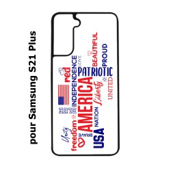 Coque noire pour Samsung Galaxy S21Plus / S30 USA lovers - drapeau USA - patriot