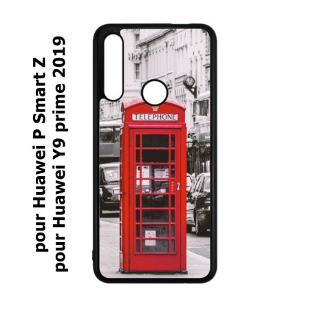 Coque noire pour Huawei P Smart Z Cabine téléphone Londres - Cabine rouge London