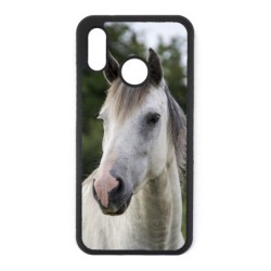 Coque noire pour Huawei Y9 prime 2019 Coque cheval blanc - tête de cheval