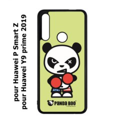 Coque noire pour Huawei P Smart Z PANDA BOO© Boxeur - coque humour