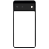 Coque pour Google Pixel 6 Bugdroid petit robot android bleu dans l'eau - coque noire TPU souple