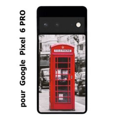 Coque noire pour Google Pixel 6 PRO Cabine téléphone Londres - Cabine rouge London