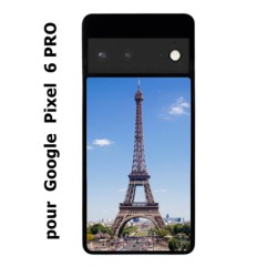 Coque noire pour Google Pixel 6 PRO Tour Eiffel Paris France