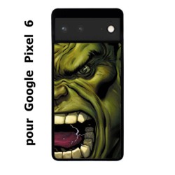 Coque noire pour Google Pixel 6 Monstre Vert Hurlant
