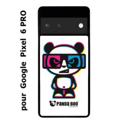 Coque noire pour Google Pixel 6 PRO PANDA BOO© 3D - lunettes - coque humour