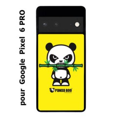 Coque noire pour Google Pixel 6 PRO PANDA BOO© Bamboo à pleine dents - coque humour