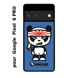 Coque noire pour Google Pixel 6 PRO PANDA BOO© Banzaï Samouraï japonais - coque humour