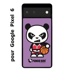 Coque noire pour Google Pixel 6 PANDA BOO© Basket Sport Ballon - coque humour