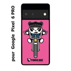 Coque noire pour Google Pixel 6 PRO PANDA BOO© Moto Biker - coque humour