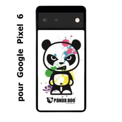 Coque noire pour Google Pixel 6 PANDA BOO© paintball color flash - coque humour