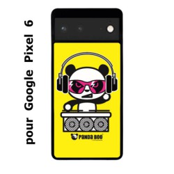 Coque noire pour Google Pixel 6 PANDA BOO© DJ music - coque humour