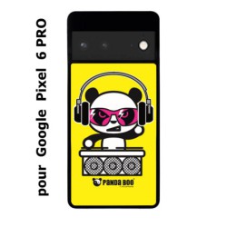 Coque noire pour Google Pixel 6 PRO PANDA BOO© DJ music - coque humour