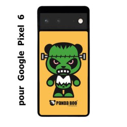 Coque noire pour Google Pixel 6 PANDA BOO© Frankenstein monstre - coque humour
