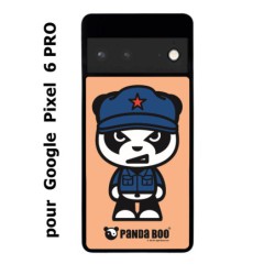 Coque noire pour Google Pixel 6 PRO PANDA BOO© Mao Panda communiste - coque humour