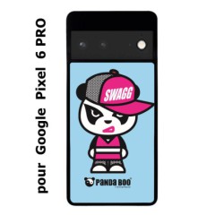 Coque noire pour Google Pixel 6 PRO PANDA BOO© Miss Panda SWAG - coque humour