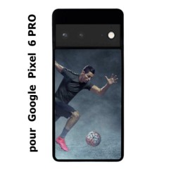 Coque noire pour Google Pixel 6 PRO Cristiano Ronaldo club foot Turin Football course ballon