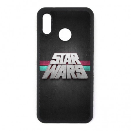 Coque noire pour Huawei P20 Lite logo Stars Wars fond gris - légende Star Wars
