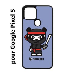 Coque noire pour Google Pixel 5 PANDA BOO© Ninja Boo noir - coque humour