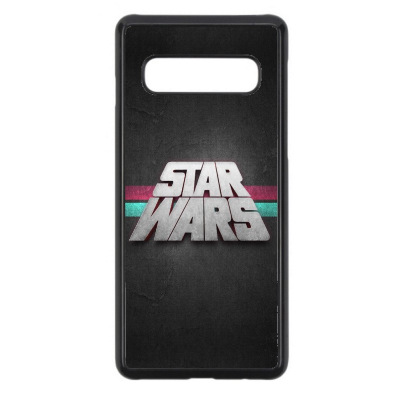 Coque noire pour Samsung S Advance i9070 logo Stars Wars fond gris - légende Star Wars