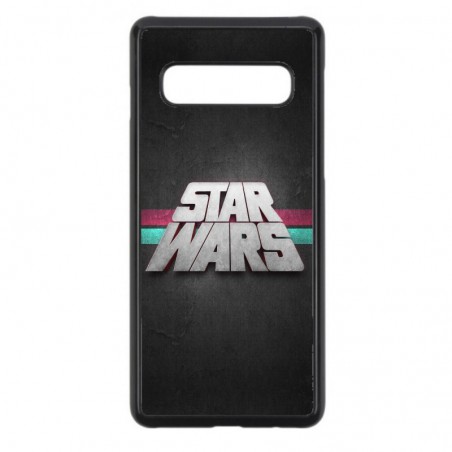 Coque noire pour Samsung Ace Plus S7500 logo Stars Wars fond gris - légende Star Wars