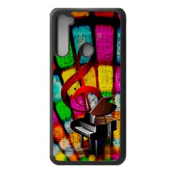 Coque noire pour Xiaomi Mi 11 lite - Mi 11 lite 5G clé de sol piano - solfège - musique
